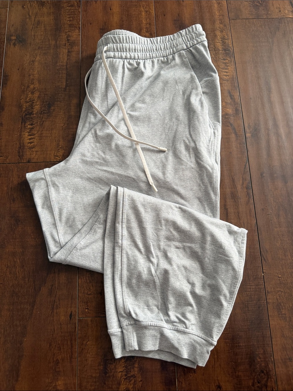 lululemon athletica Light Gray Track Pants with Drawstring, 26 inch inseam